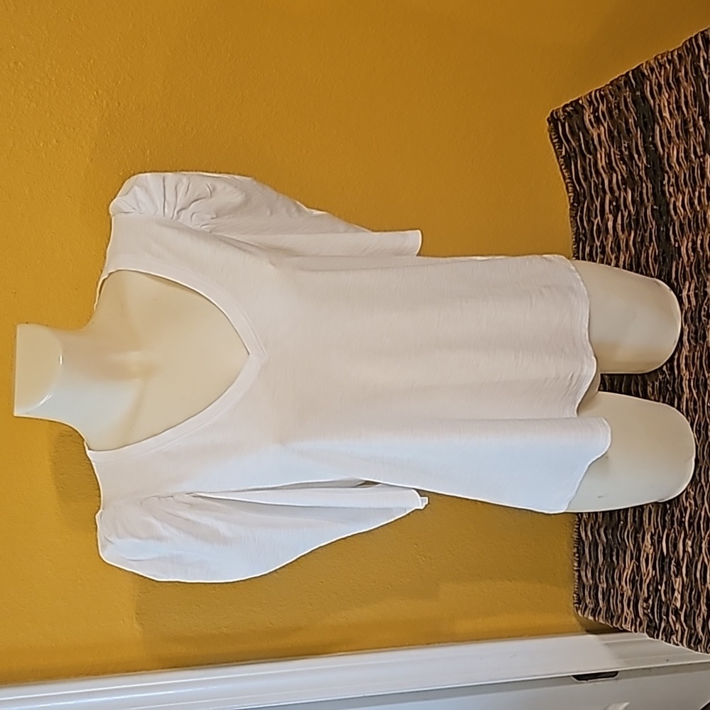 Nation white tshirt, sz lg